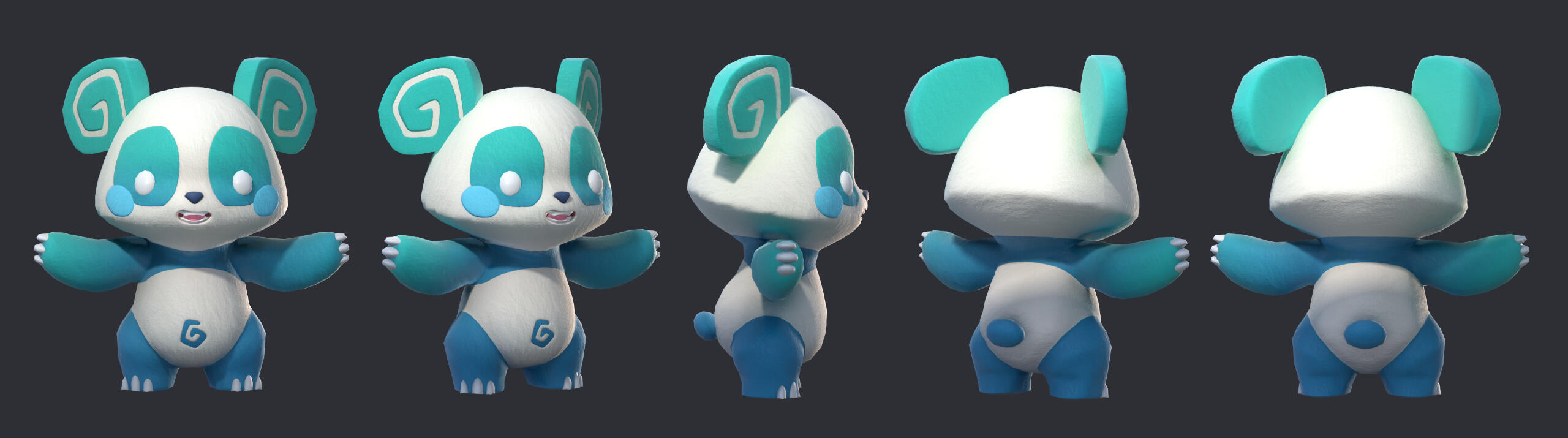 Pandoji Lowpoly Turnaround